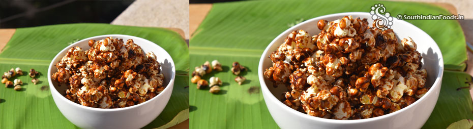 Caramelized jaggery butter popcorn