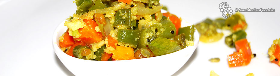 Carrot beans poriyal