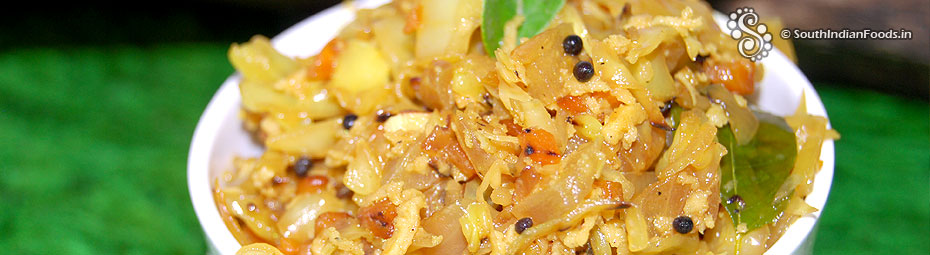 Carrot cabbage thoran