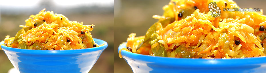 Carrot capsicum poriyal