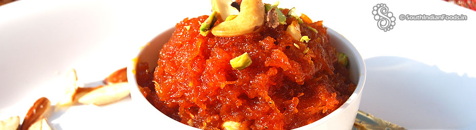 Carrot jaggery halwa