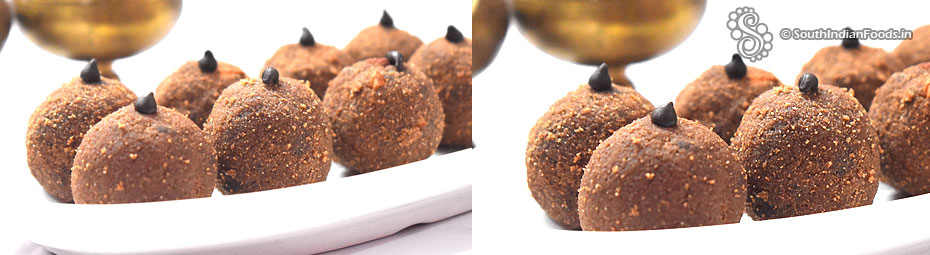 Cocolate Rava Ladoo [semolina chocolate laddu]