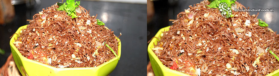 Coconut ragi semiya upma