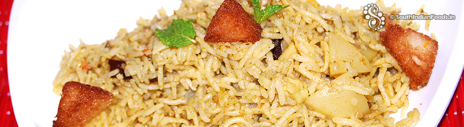 Coriander biryani