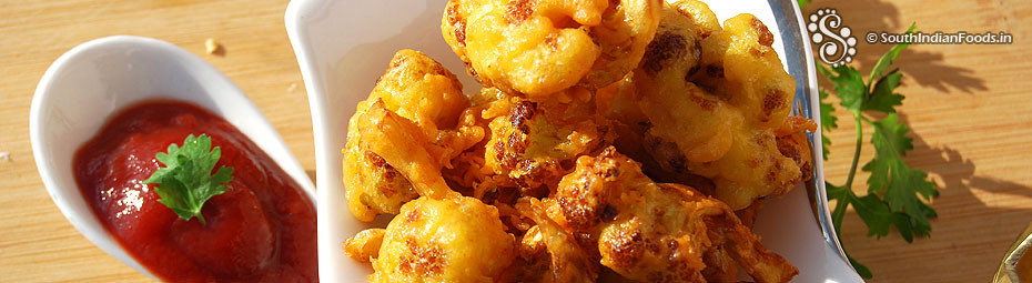 Crispy cauliflower pakoda