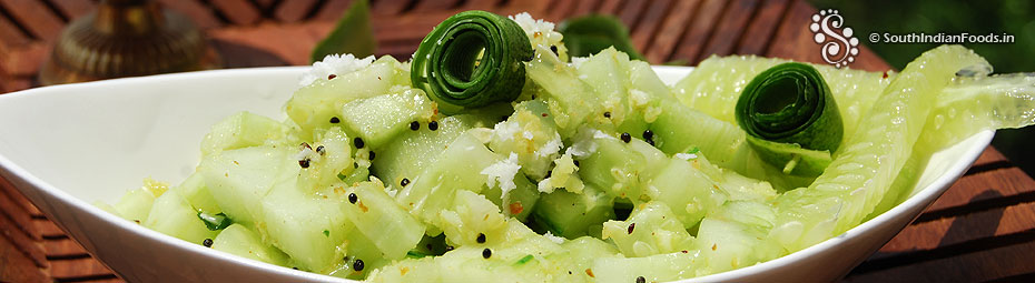 Cucumber poriyal 