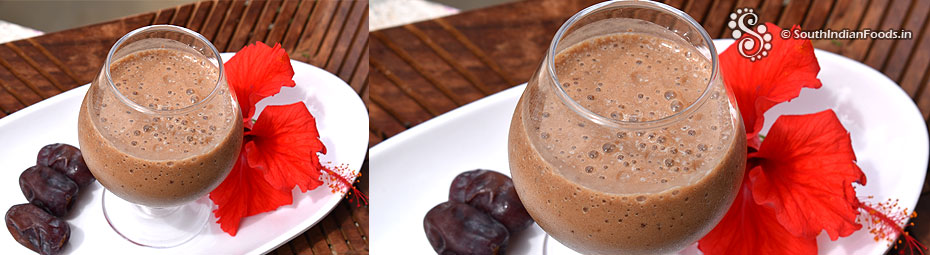 Custard powder dates milkshake