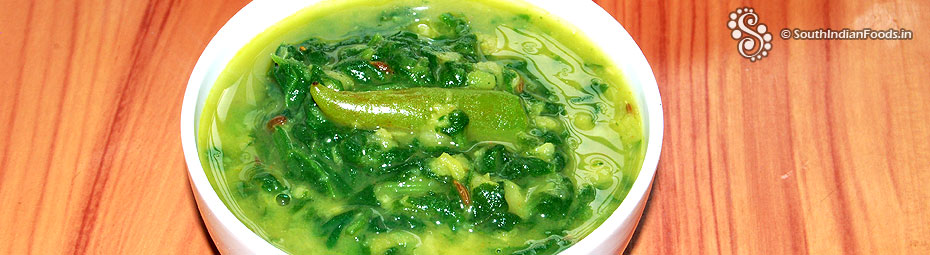 Dal palak curry