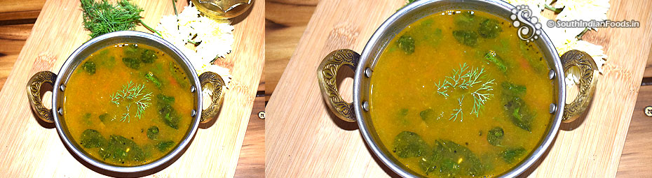 Dill leaves rasam