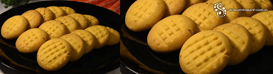 Eggless custard butter cookies 