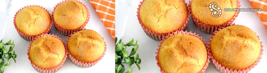 Eggless condensed milk cupcake