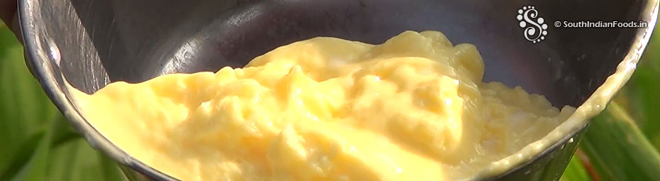 Fresh butter from curd