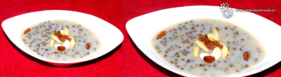 Green gram payasam