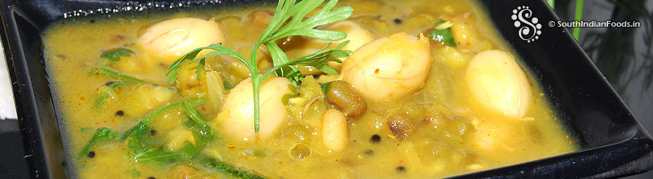 Green gram peanut sambar