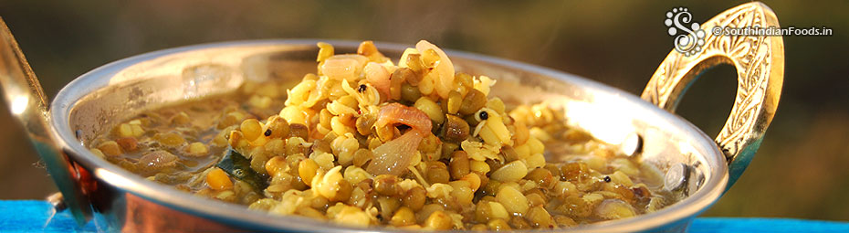 Green gram sprouts curry