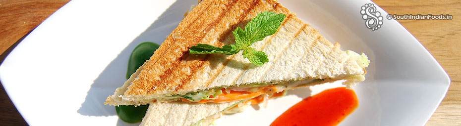 Grilled vegetable sandwich