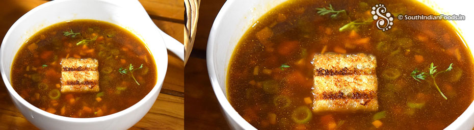Hot and sour veg soup