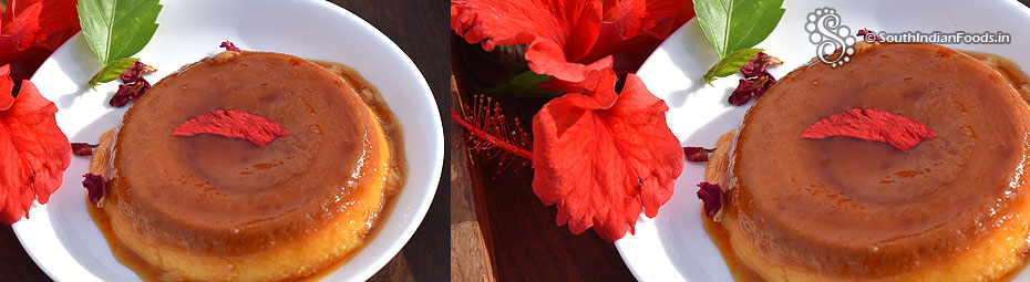Eggleass cream caramel custard pudding