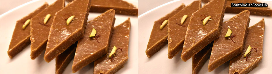 kaju jaggery katli