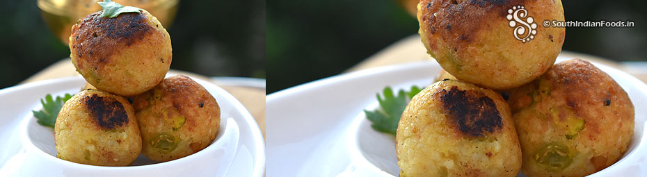 Leftover thinai upma balls without deep fry