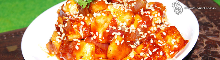Manchurian style sesame paneer