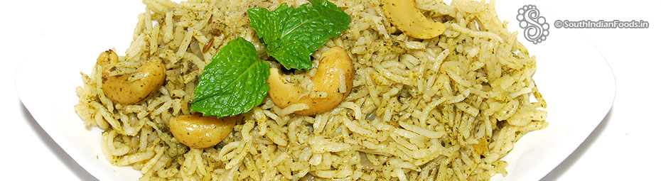 Mint biryani recipe