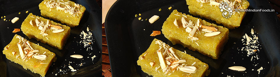 Moong dal burfi