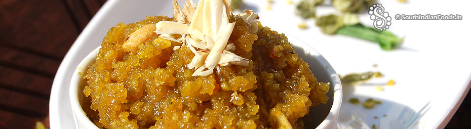 Moong dal jaggery halwa
