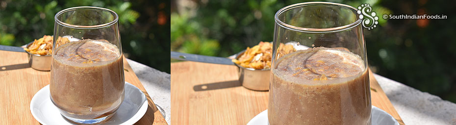 Muesli dates milkshake