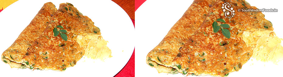 Murungai keerai adai | Drumstick leaves adai
