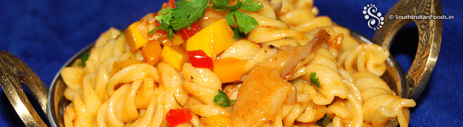 Mushroom masala pasta recipe indian style