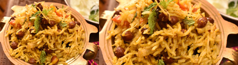 One pot chickpea sprouts biryani