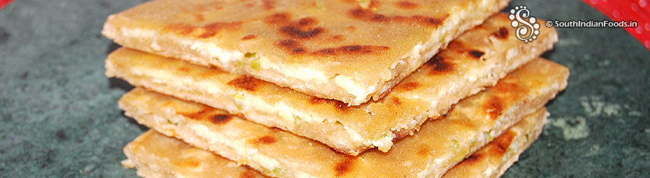 Paneer capsicum paratha