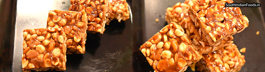 Peanut chikki with jaggery