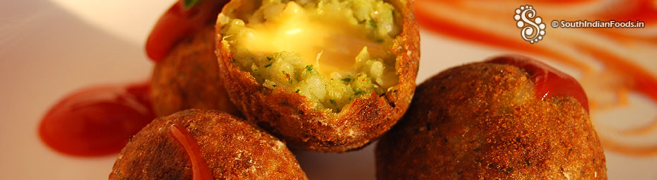 Potato cheese rice balls