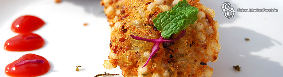 Purple cabbage sabudana vada