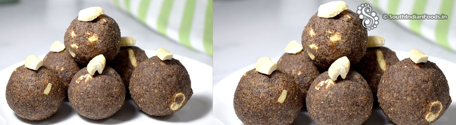 Ragi jaggery ladoo