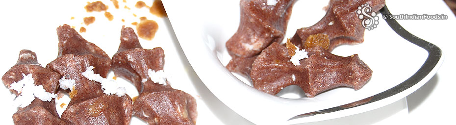 Ragi rice flour sweet pidi kozhukattai
