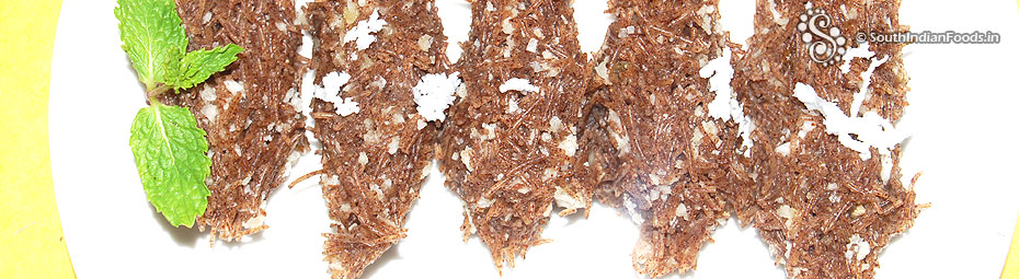 Ragi semiya kozhukattai | Finger millet vermicelli sweet dumplings
