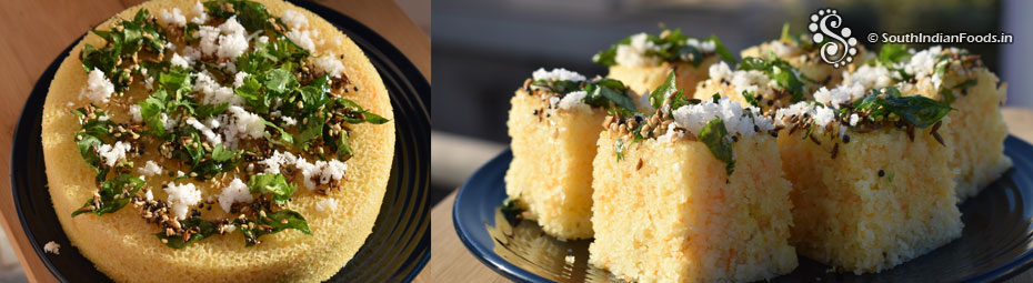 Instant carrot rava dhokla