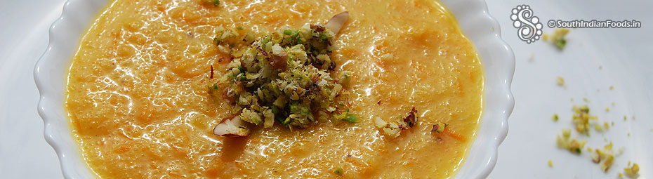 Carrot rava payasam