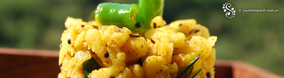 Raw banana dry curry