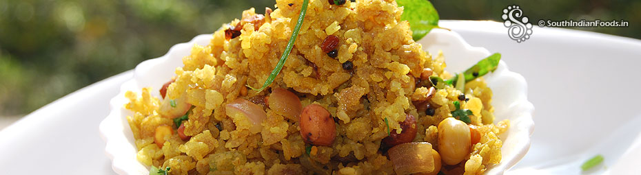 Red rice poha upma