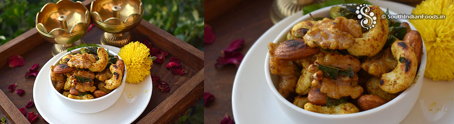 Crunchy masala roasted nuts