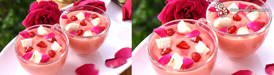 Rose custard