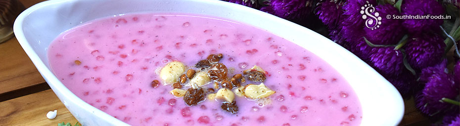 Sago rose payasam