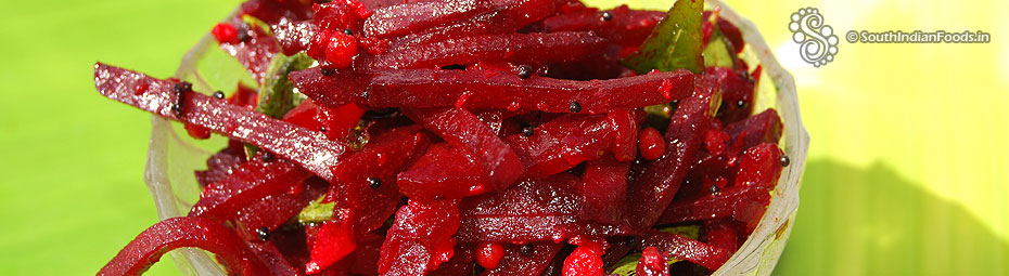 Beetroot poriyal [stir fry]