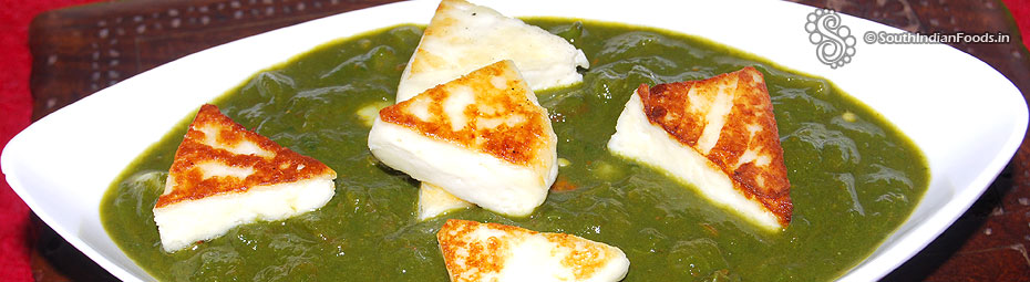 Simple palak paneer