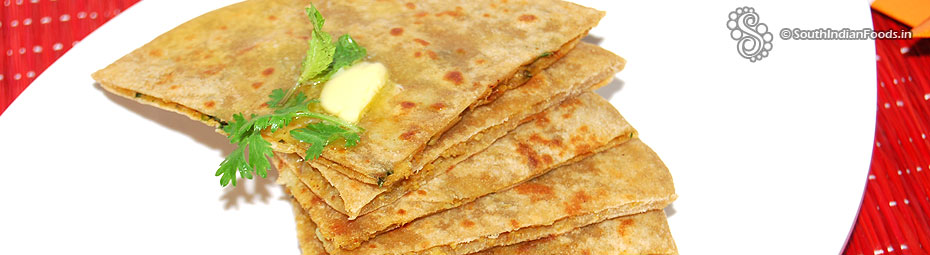 Purple cabbage stuffed paratha
