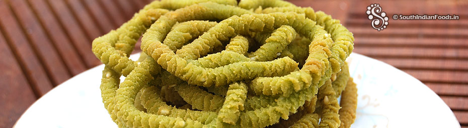 Spinach thenkuzhal murukku 
